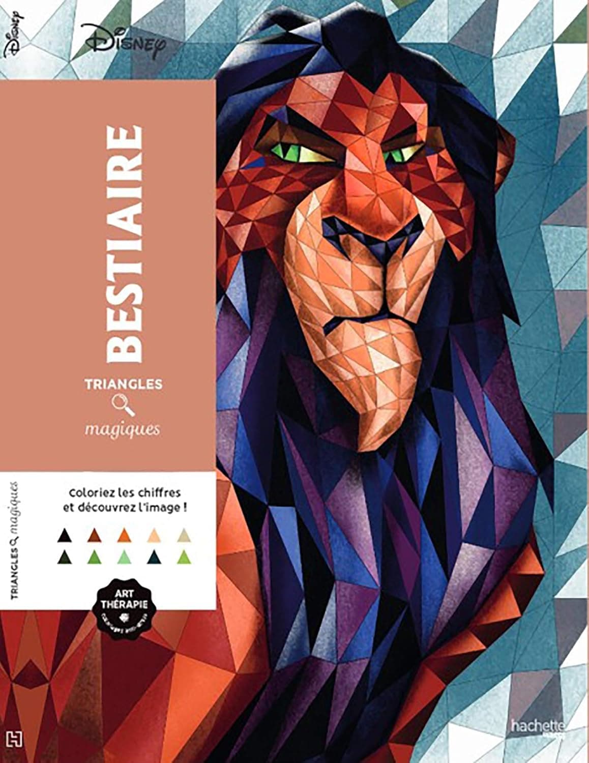 Triangles magiques Disney Bestiaire – produit de coloriage mystère adulte
