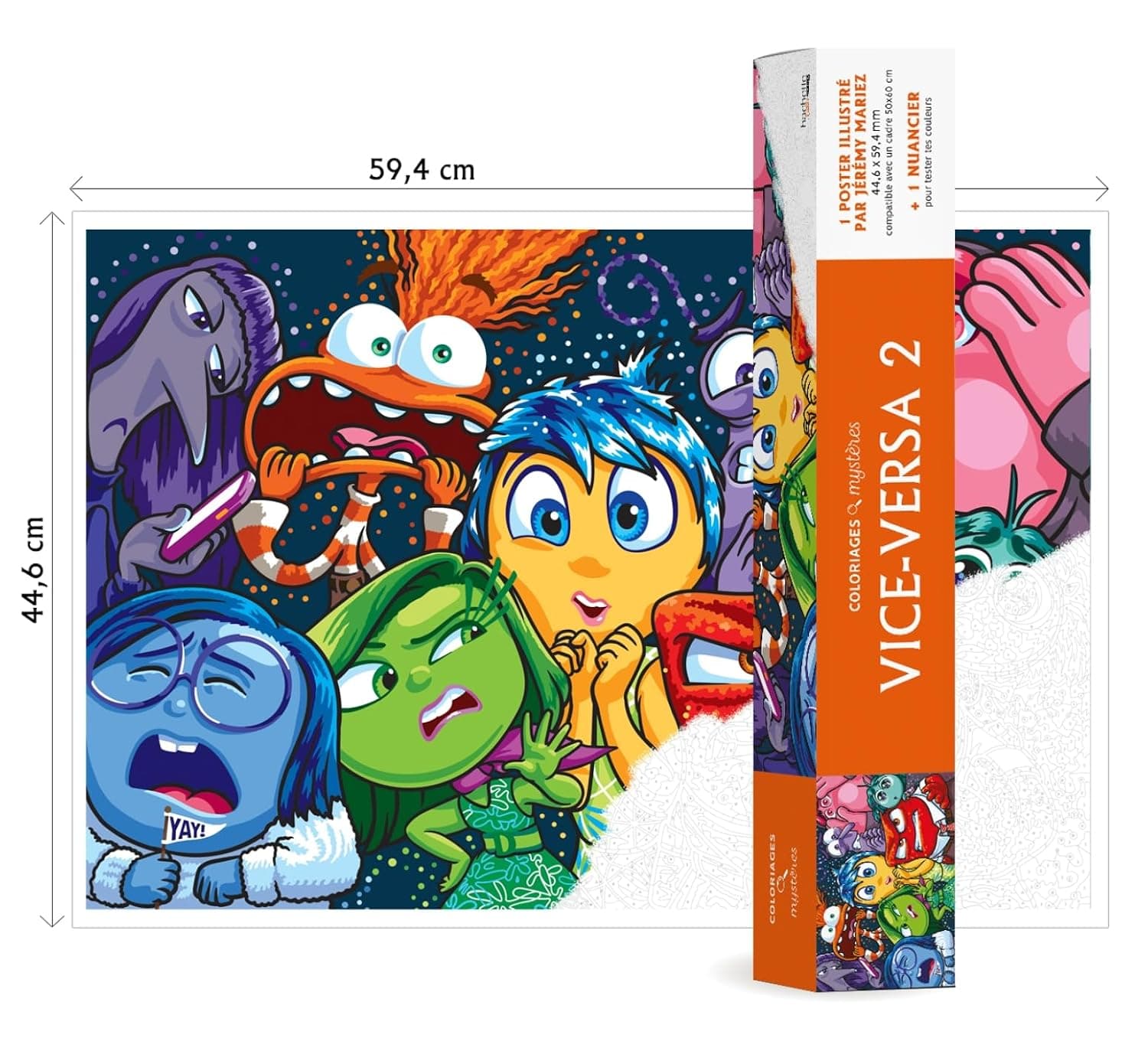 Coloriage mystère Disney - Poster Vice Versa – produit de coloriage mystère adulte