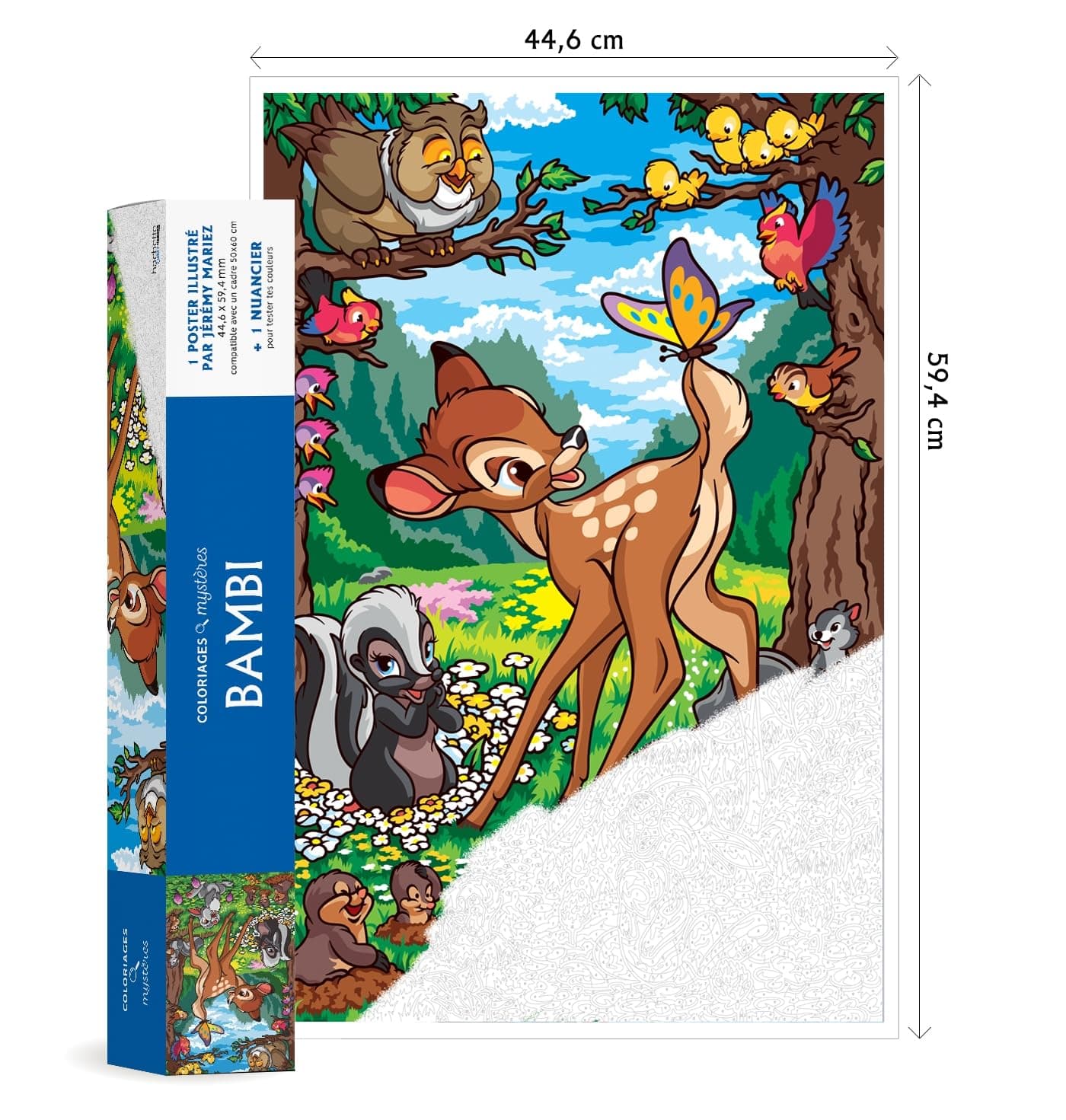 Coloriage mystère Disney - Poster Bambi – produit de coloriage mystère adulte