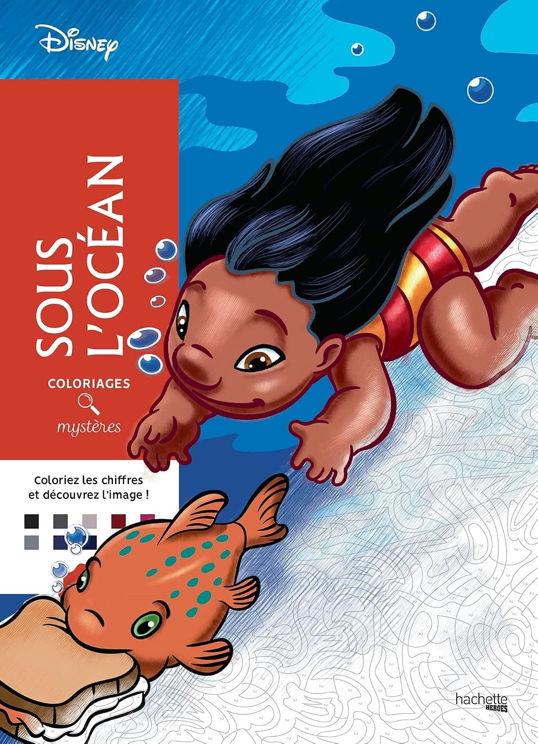 Coloriages mystères Disney - Sous l'océan – produit de coloriage mystère adulte