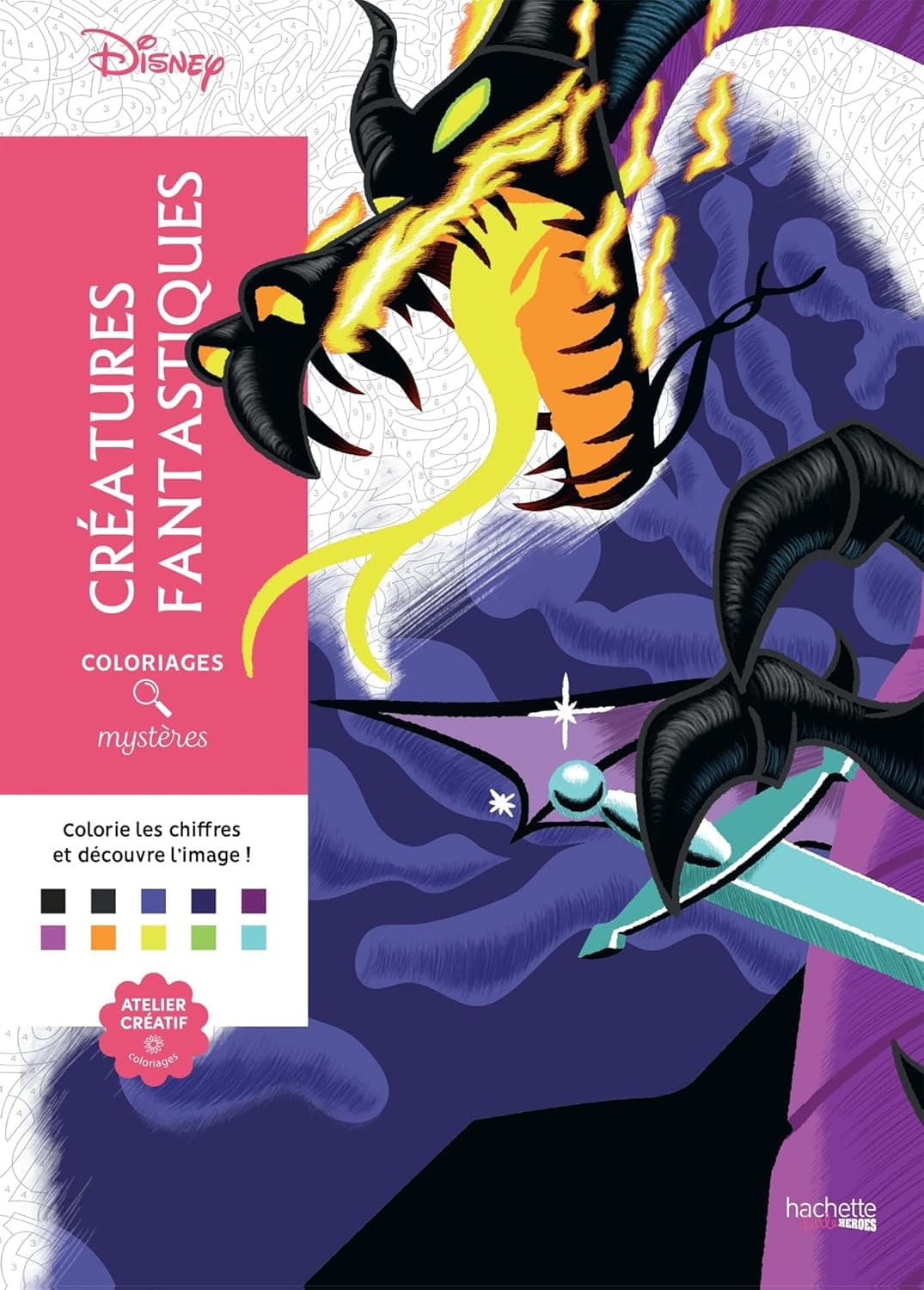 Coloriages mystères Disney Créatures fantastiques – produit de coloriage mystère adulte
